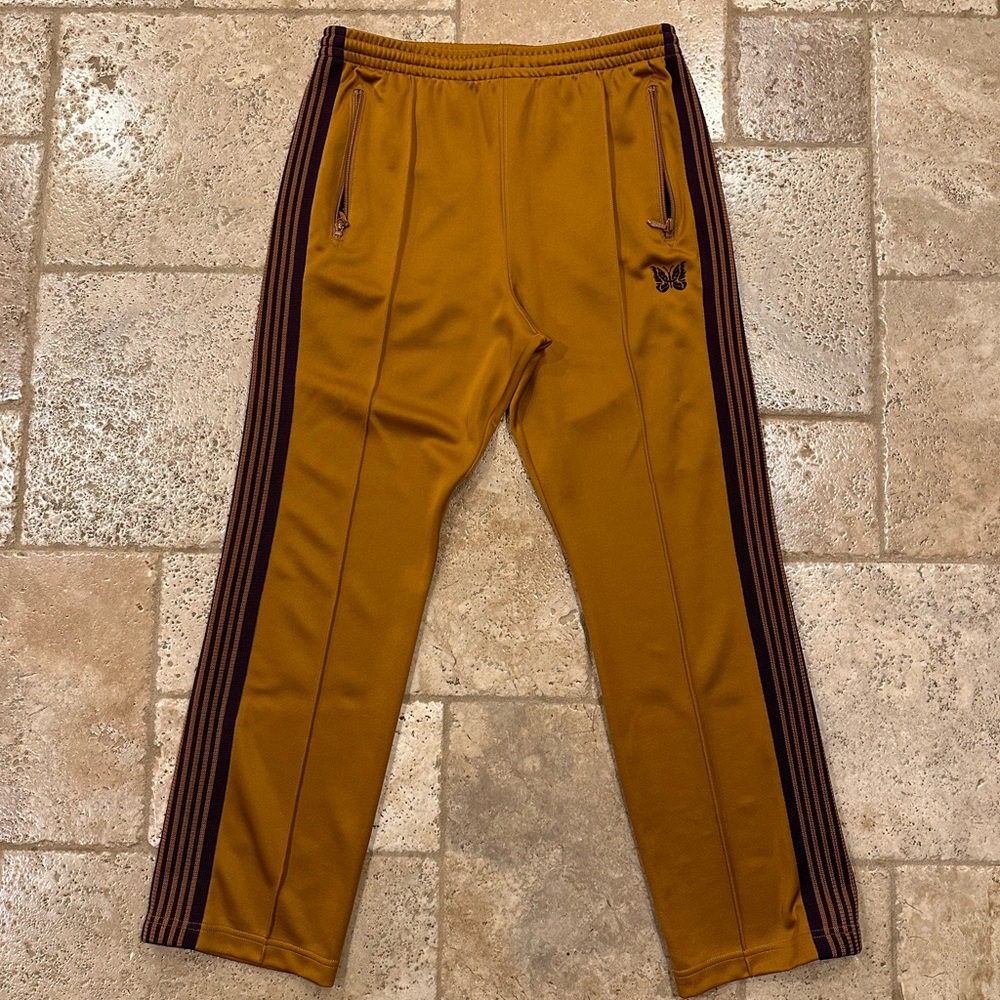 Needles Yellow Gold / Purple Poly Smooth Narrow Track Pants